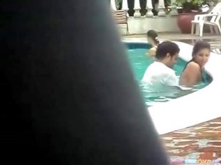 Couple Fucks In A Public Pool mov