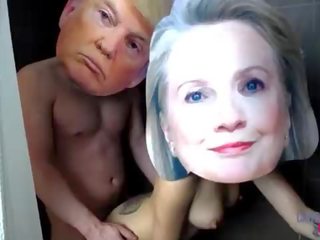 Donald trump 和 希拉里 clinton 实 名人 脏 夹 胶带 裸露 xxx